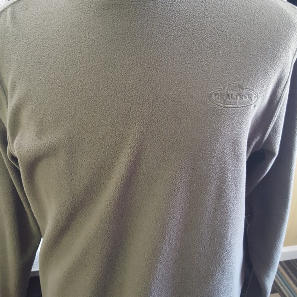 Real tree fleece turtleneck pullover